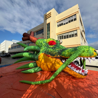 Mascotte de dessin animé à tête de dragon gonflable personnalisée pour décoration de bâtiment de célébration de festival du nouvel an décoration d'événement extérieur
