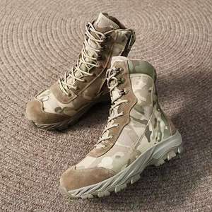 Chaussures de randonnée pour hommes, <span class=keywords><strong>bottes</strong></span> d'entraînement de haute qualité, camouflage, <span class=keywords><strong>bottes</strong></span> tactiques de <span class=keywords><strong>chasse</strong></span>, <span class=keywords><strong>bottes</strong></span> en <span class=keywords><strong>cuir</strong></span>, doublure en laine, <span class=keywords><strong>bottes</strong></span> d'hiver pour la neige - Product Image 1