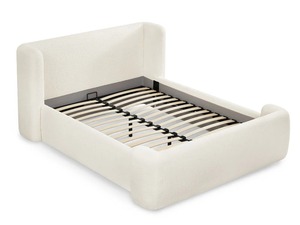 Nova Trắng Teddy Vải Headboard Gas Lift King Khung Giường Với Lưu Trữ Phòng Ngủ Hiện Đại Đặt Đồ Nội Thất Nữ Hoàng Kích Thước Nền Tảng Giường - Product Image 6