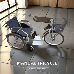 Chine Tricycle à handicap manuel personnalisable confortable facile à transporter équipement de rééducation de recul de <span class=keywords><strong>fauteuil</strong></span> <span class=keywords><strong>roulant</strong></span> manuel - Product Image 6