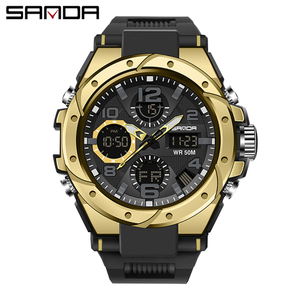Reloj Deportivo de Lujo para Hombre SANDA 6008, Reloj de Cuarzo Resistente al Agua 5ATM con Fecha Automática y Función de Cronógrafo - Product Image 2