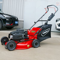 Mini tondeuse à gazon avec bac de ramassage, machine à couper l'herbe, tondeuse à pousser manuelle, tondeuse à gazon thermique autoportée