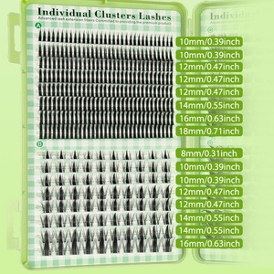 Extensiones de Pestañas en Racimos, Estilo Mixto, 8-18mm, Pestañas Individuales, Pestañas Postizas Esponjosas y Ligeras - Product Image 4