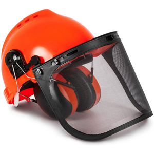 Helm Kehutanan <span class=keywords><strong>PPE</strong></span> Bersertifikasi CE ANSI Dengan Pelindung Wajah Berjaring dan Penutup Telinga untuk Perlindungan Kerja Pemotong Pohon dan Pekerjaan Arborist - Product Image 1