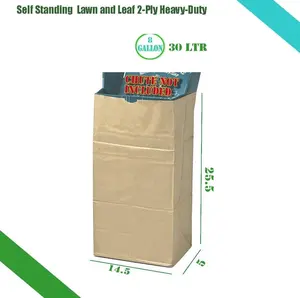 Disposable Paper Lawn and Leaf Bag for Yard Waste with Extra Size 30*40*90 Leaf  Bags - China Paper Bag, Kraft Paper Bag