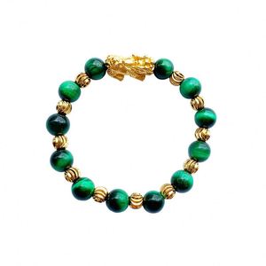 <b>Healing</b> Tiger Eyes Couple Feng Shui Gemstone <b>Bracelet</b> Adjustable Gold Pixiu Charm Birthstone Anxiety Crystal <b>Bracelets</b> for Men - Product Image 5