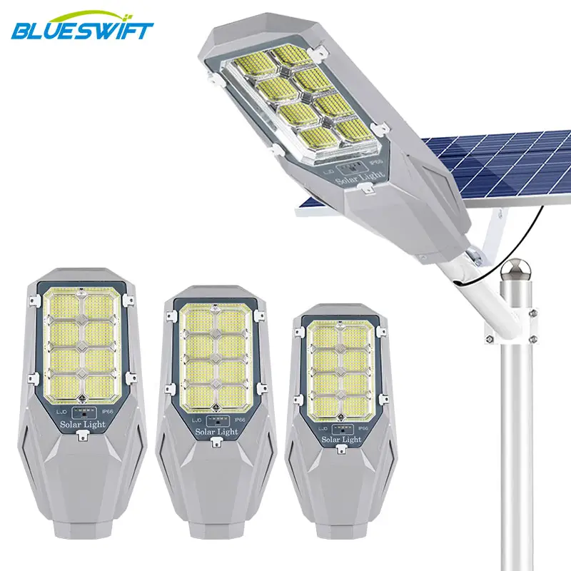 Outdoor Lighting Energy Saving 100w 400w remote control solar led street light high lumens