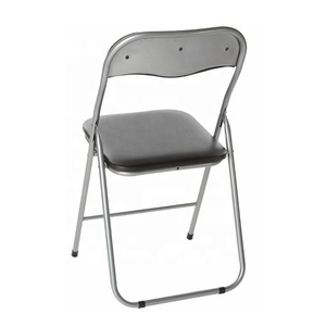 Chaise pliable polyvalente en métal rembourré en vinyle bon marché - Product Image 3