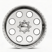 SL 22X10 20X12 30X12 22X12 Velg Truk Tempa Custom Deep Lip Polished dengan 8X170 8X180 untuk Ford F250 Chevy Silverado 2500HD