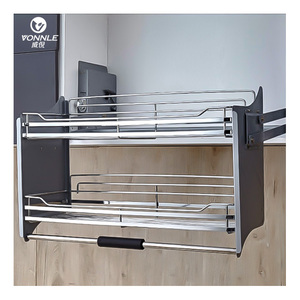 Popolare armadio in acciaio inossidabile elevatore a <span class=keywords><strong>scaffale</strong></span>, cestello Pull-down per ascensore da <span class=keywords><strong>cucina</strong></span> - Product Image 4