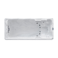 Baignoire extérieure moderne en acrylique pour 4 personnes, spa à glace, bain à remous avec jets turbo, lumières LED, garantie 5 ans pour une récupération rapide après l'exercice