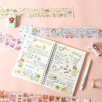 Offres Spéciales journal autocollant pour Scrapbook journal note livre japonais washi papier autocollant Kawaii Décoratif Papeterie Autocollant
