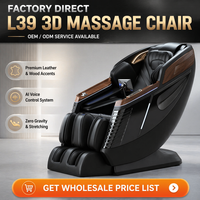 Sillón de Masaje Eléctrico Robótico Profesional L39 de Cuerpo Completo con Riel SL 3D, Voz IA, Calefacción, Gravedad Cero, para Villas y Resorts, OEM, Venta al por Mayor