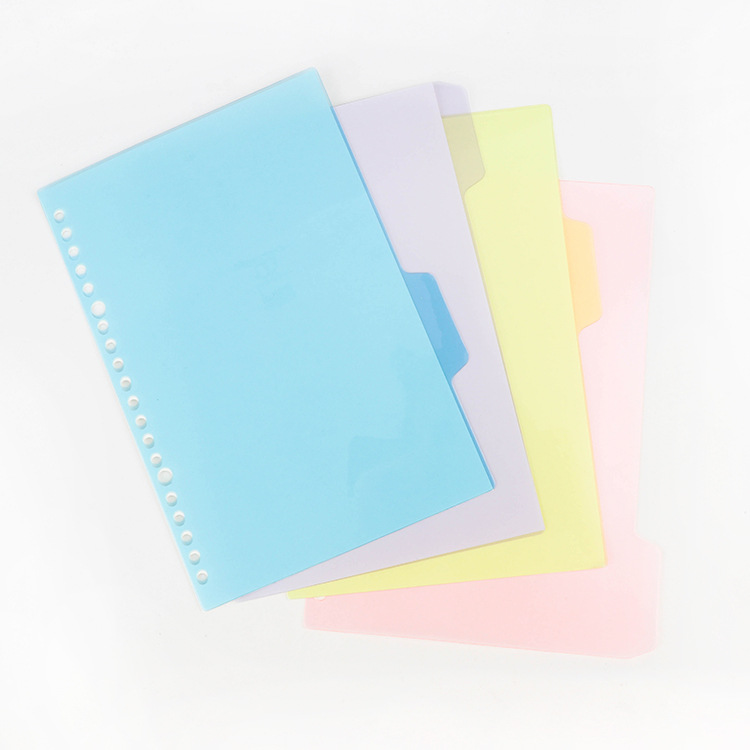 A5 20 4つのタブを備えたリングバインダーディバイダー