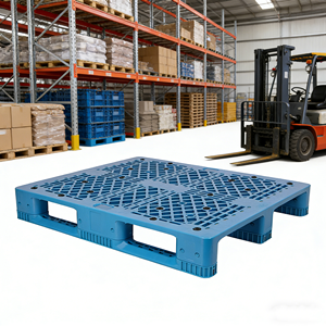 พาเลทพลาสติกแบบตาข่าย น้ำหนักเบา วางซ้อนกันได้ ผลิตจาก HDPE เกรดอาหาร เป็นมิตรกับสิ่งแวดล้อม หน้าเดียว กันลื่น สำหรับคลังสินค้า แบบกำหนดเองได้ พาเลทยูโร - Product Image 1