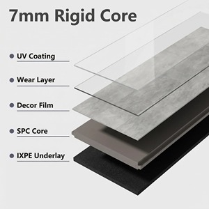 Revêtement de sol SPC aspect pierre industrielle 100 % étanche, système de pose à clipser, planches de <span class=keywords><strong>vinyle</strong></span> rigides - Product Image 3