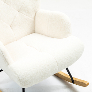 Wholesale Comfortable <strong>Sherpa</strong> Rocking <strong>Chair</strong> for Living Room Bedroom Apartment Hotel Outdoor Villa Luxury Reclining Design - Product Image 3