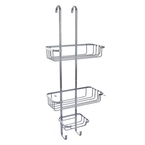 Bathroom Shampoo Organizer Three Tier Over the Door Storage Basket Hanging Shelf Shower Caddy