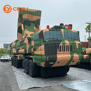 Ceyu Grand Modèle Publicitaire Gonflable de Véhicule Lance-Missiles Réplique de Char de Camouflage Oxford pour Exposition, Personnalisable - Product Image 2