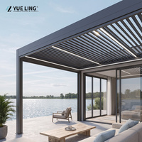 Pergola en aluminium sur mesure Progola avec toit à persiennes pour les constructeurs et les entrepreneurs, pergola de jardin résistante à la pluie pour l'ombrage