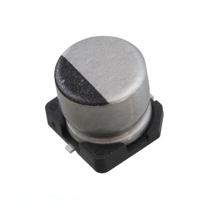 ตัวแทนจำหน่ายอย่างเป็นทางการ ตัวเก็บประจุแบบติดบนพื้นผิว CAP ALUM 33UF 20% 25V SMD 25SLV33M6.3X6.1 33 uF - Product Image 1