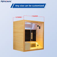 Sauna infrarouge commercial avec luminothérapie rouge, cabine de sauna infrarouge extérieure pour 4 personnes avec luminothérapie rouge, prix extérieur