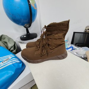 Bottes tactiques mi-mollet TSB4 Super Summer respirantes marron café, chaussures de randonnée, de camping et de sport, baskets tactiques. - Product Image 6