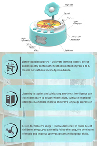 Caja de Cuentos para Niños, 200 Cuentos para Dormir, Reproductor de Sonido Interactivo con Batería de Litio Recargable, Memoria de 4G para el Crecimiento del Lenguaje Preescolar - Product Image 6