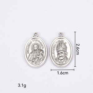 Dijes de Metal con Forma Ovalada de San Judas, Dijes Religiosos para la Fabricación de Joyas, San Gerardo, San <span class=keywords><strong>Bernadette</strong></span> - Product Image 4