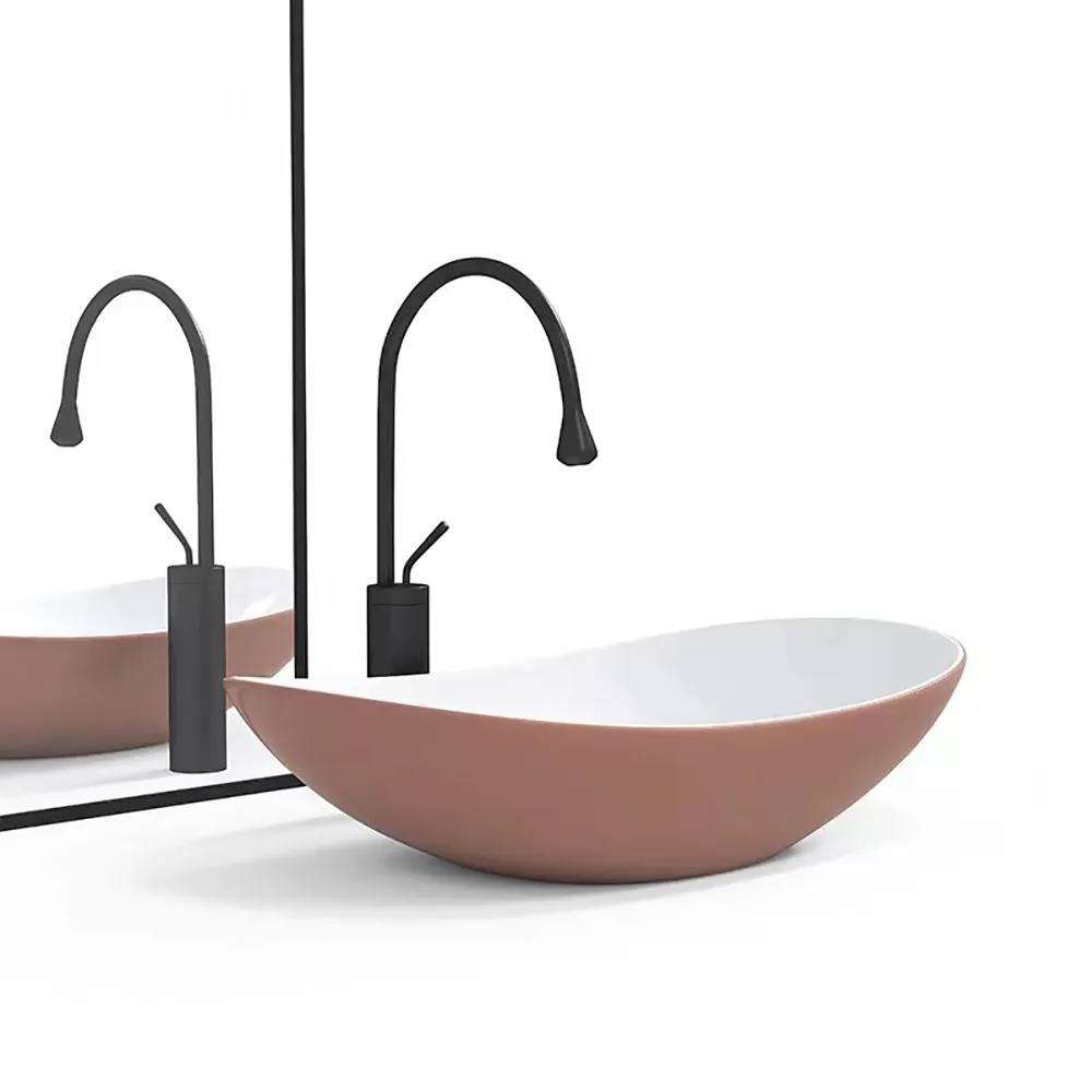 Lavabo de mesa de cerámica Pexmax, último diseño personalizado, lavabo de balcón, lavabo artístico sobre encimera, lavabo de baño