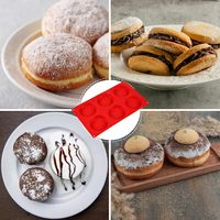 Moule en Silicone pour Gâteau Muffin Top Pan Sandwiches 3 Pouces Moule à Oeufs Muffins Anglais Whoopie Tartes Maïs Pain Oeufs Bouchées/Tartes