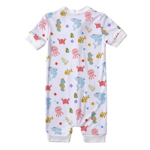 Toddler Rompers One Pieces <strong>Playsuits</strong> Jumpsuit Bamboo Baby Clothes <strong>Pyjamas</strong> Double Zipper Bodysuits Full Print Baby Rompers - Product Image 2