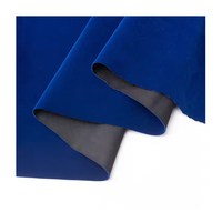 Tissu tricoté double fil en velours bleu de haute qualité, personnalisé, anti-rétrécissement, floqué à l'eau, 170 g/m², pour la décoration intérieure