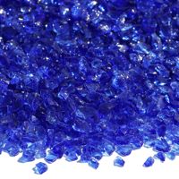 Copeaux de verre bleu cobalt pour aquarium, gravier décoratif, écologique, résistant au feu, pour aquarium, vase, cuisine, salon, hôtel
