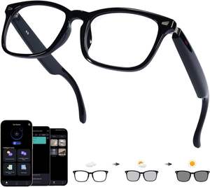 Gafas Inteligentes de Traducción de Alta Precisión <span class=keywords><strong>con</strong></span> Reconocimiento de Voz por IA, Traductor <span class=keywords><strong>con</strong></span> Salida de <span class=keywords><strong>Sonido</strong></span> Nítida, Gafas Bluetooth E18 - Product Image 2