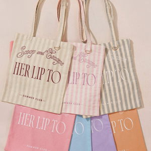 High Atmosphere Coast Stripes Canvas Bag Safe Essentials Festival Beach Bag Striped Pattern Canvas Tote Bag - Product Image 1