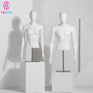 Mannequin unisexe de qualité supérieure, personnalisation d'usine, mannequin demi-corps pour vitrine, fabricants de mannequins de luxe - Product Image 1