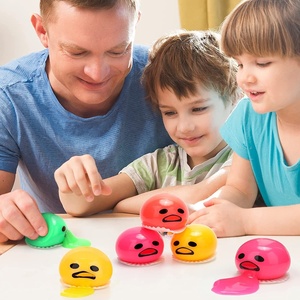 Hot Selling Promotion TPR 5.5 cm Squeeze Egg <b>Slime</b> Yolk Fidget Vomit Egg Toy for Girls & Boys 5 to 7 Years - Product Image 1