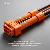 Arnés de Cableado de Alto Voltaje Blindado Naranja para Vehículos Eléctricos, Personalizado OEM ODM con Certificación IATF16949, para Conexión de Baterías de Vehículos Eléctricos