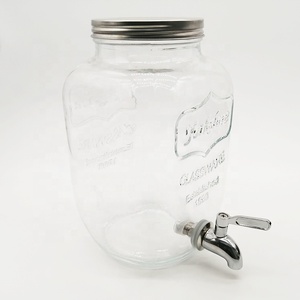 Distributeur de boissons en verre transparent de <span class=keywords><strong>5</strong></span>,8 litres avec robinet en acier inoxydable pour thé au citron, alcool, tequila - Product Image 5