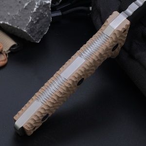Cuchillo de Jardín Multifuncional de Acero Inoxidable ML HK SS217 con Hoja Recubierta de Titanio, Personalizable OEM, Mango G10, Punta de Gota de 8mm, 1 Unidad - Product Image 5