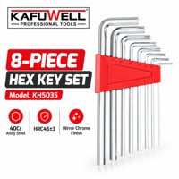 KAFUWELL KH5035 Set Kunci Hex Metrik 8 Buah Bahan Baja Chrome Vanadium Bentuk L Kunci Allen 1.5-6 mm Tersedia Dari Stok Mencari Grosir