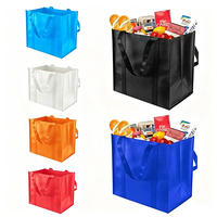 Sac pliable en tissu non tissé noir renforcé, personnalisable en couleur et taille, avec poignée robuste, idéal pour le shopping, fabriqué sur mesure en usine