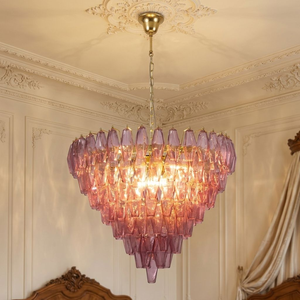 Franse Murano gekleurde decoratieve luxe kroonluchter, eenvoudige <span class=keywords><strong>LED</strong></span> hanglamp, Scandinavische glazen hanglamp voor slaapkamer en woonkamer - Product Image 5