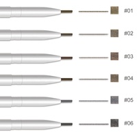 Crayon à sourcils micro double embout avec brosse applicatrice - Pointe fine rétractable, waterproof, anti-bavures, OEM ODM