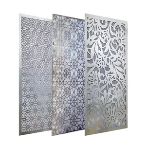 ABYAT Door Decoration Laser Cutting Stamped Stainless Steel Door Skin Hollow Metal Door Vision Panel