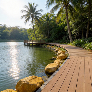 Système de terrasse en aluminium à emboîtement industriel moderne, fixations dissimulées, installation facile, écologique, étanche, métal extérieur - Product Image 4