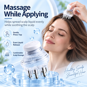 Masajeador Eléctrico para el Cuero Cabelludo, Aplicador de Aceite, Peine Impermeable para el Cuidado del Cabello, Cepillo de Presión Suave, Herramienta de Masaje para el Cuero Cabelludo - Product Image 1