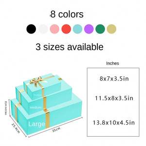Cyan Raffigrass Double Ash Copper Paper Greeting Card Ribbon Folding Rectangular Customizable Magnetic Suction Wedding Birthday - Product Image 3