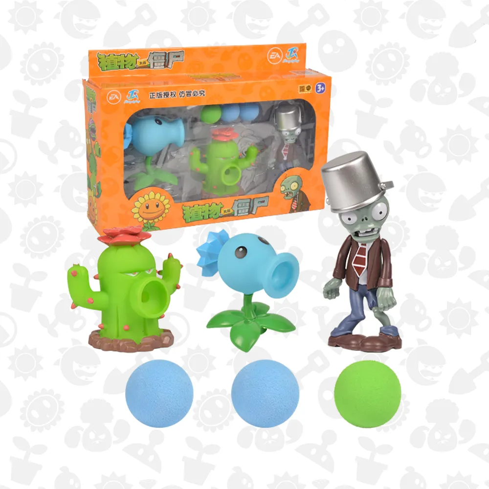 Figura DE ACCIÓN DE Plants Vs Zombie de juguete con licencia OEM ODM IP, haz tus propias figuras de acción y juguetes de plástico